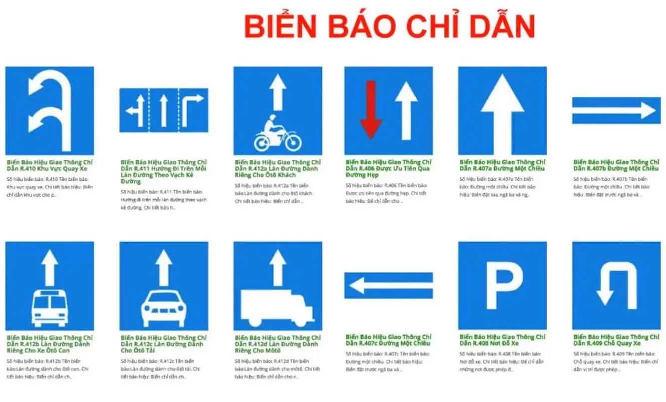 biển báo chỉ dẫn